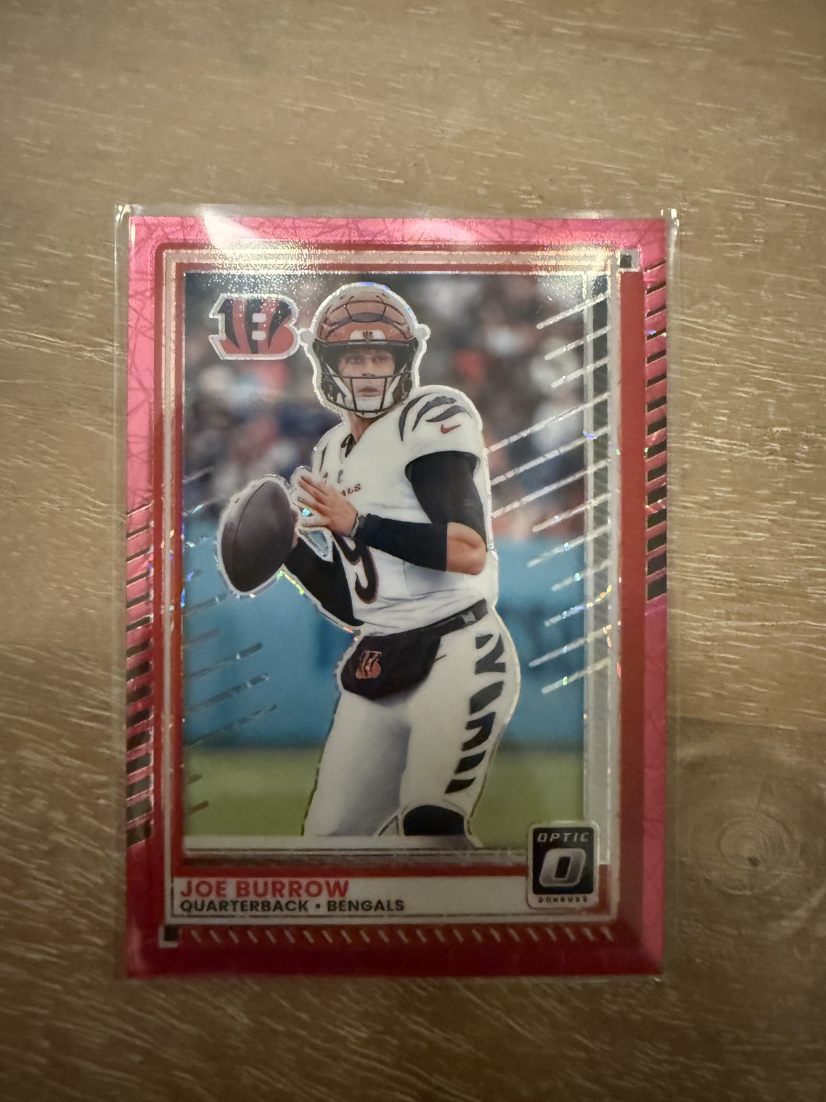 2025 Donruss Optic Joe Burrow Pink Velocity Prizm /99 #1 Bengals