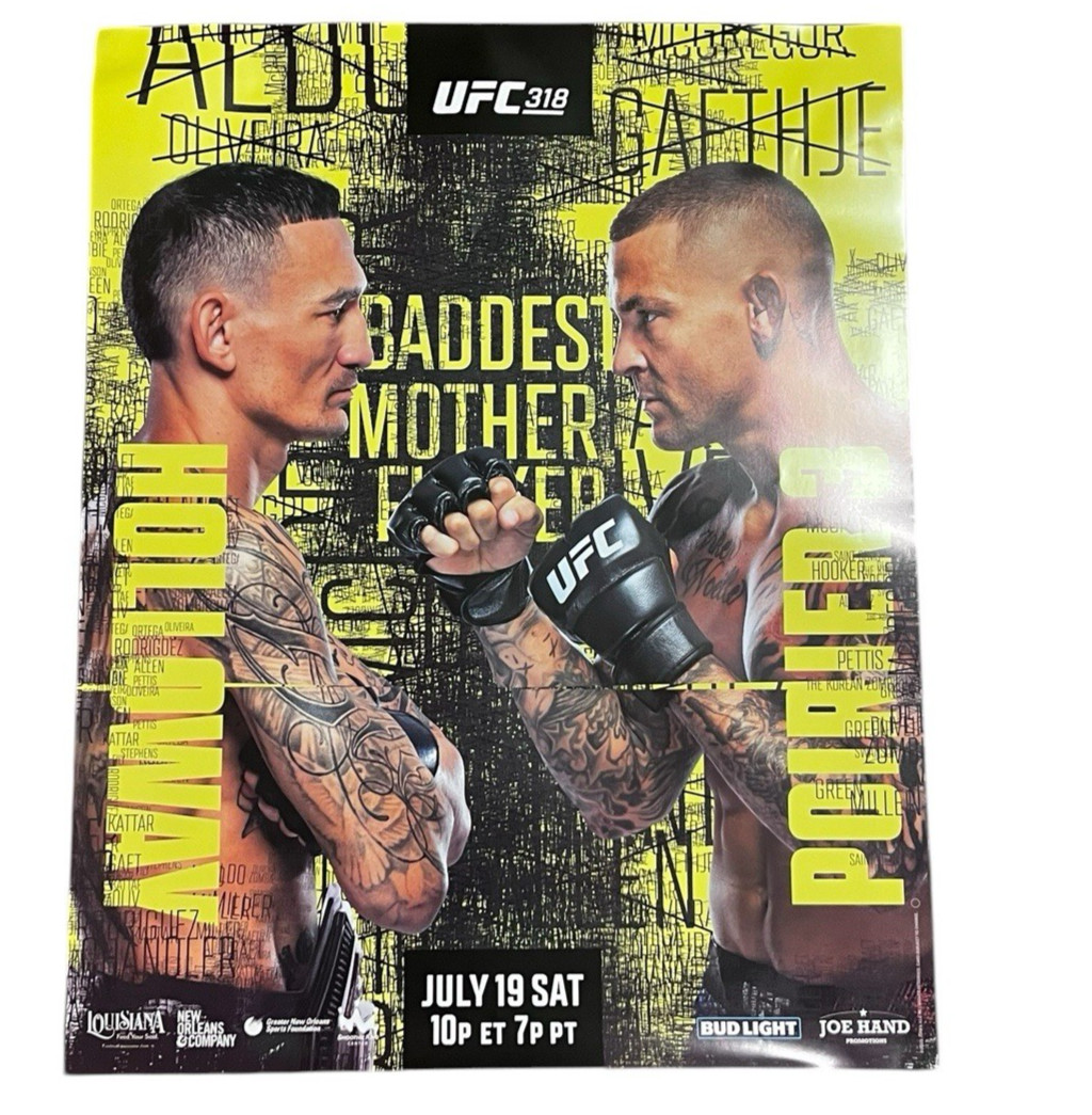 UFC 318 Official Fight Poster 22×28 Max Holloway vs Dustin Poirier 3 MMA