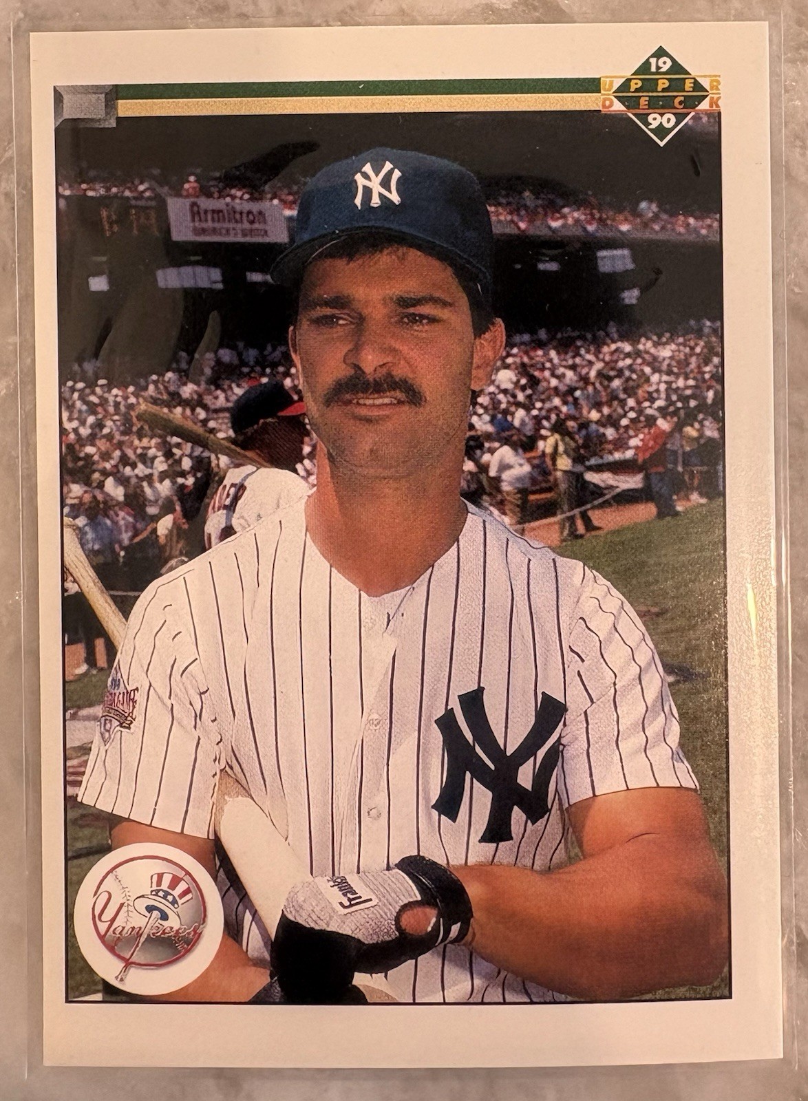 1990 Upper Deck DON MATTINGLY “No Name” Promo Proof Error Sample Cards #191 Yank