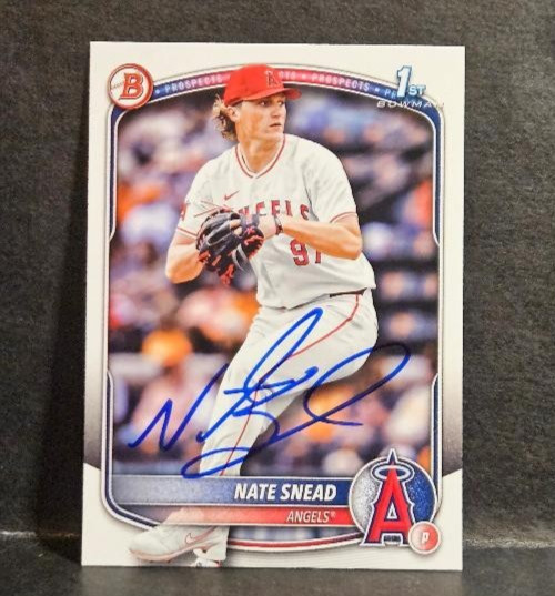 2025 Bowman Draft Nate Snead 1st Bowman Non-Chrome Auto Signed IP Angels
