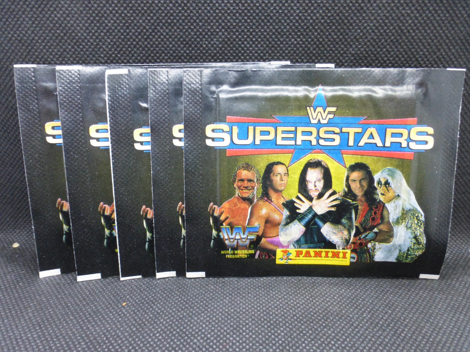 1997 Panini WWF 5 Pack Sealed Lot – Steve Austin, The Rock Rookies Possible
