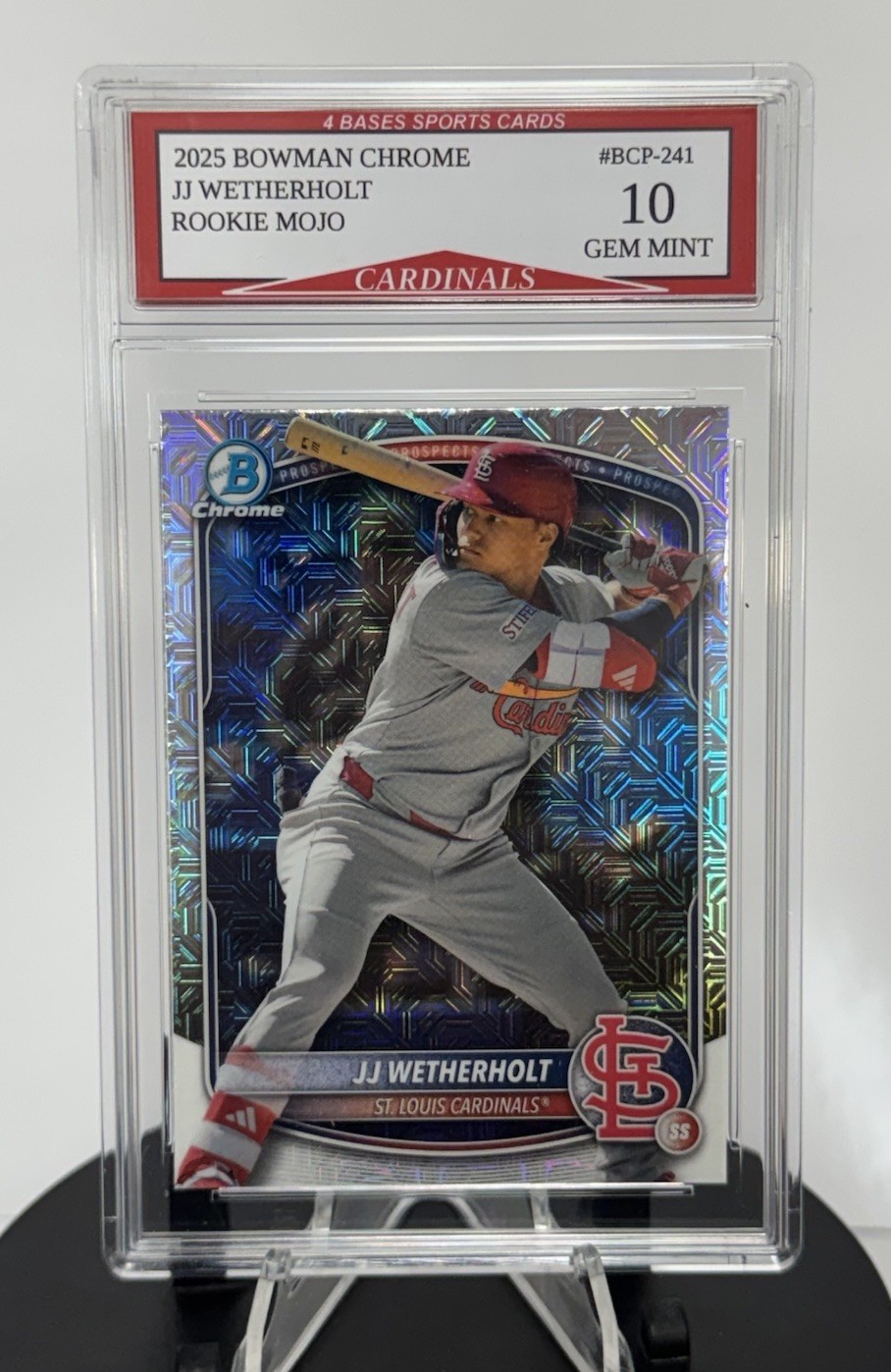 2025 Bowman Chrome JJ Wetherholt 1st Bowman Rookie Mojo #BCP-241 Gem Mint 10