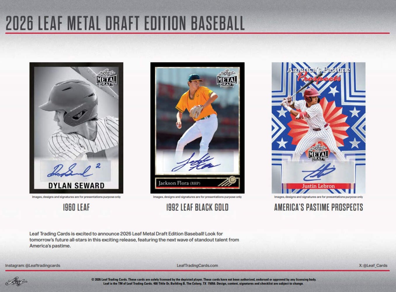 2026 Leaf Metal Draft Edition Baseball Hobby Box