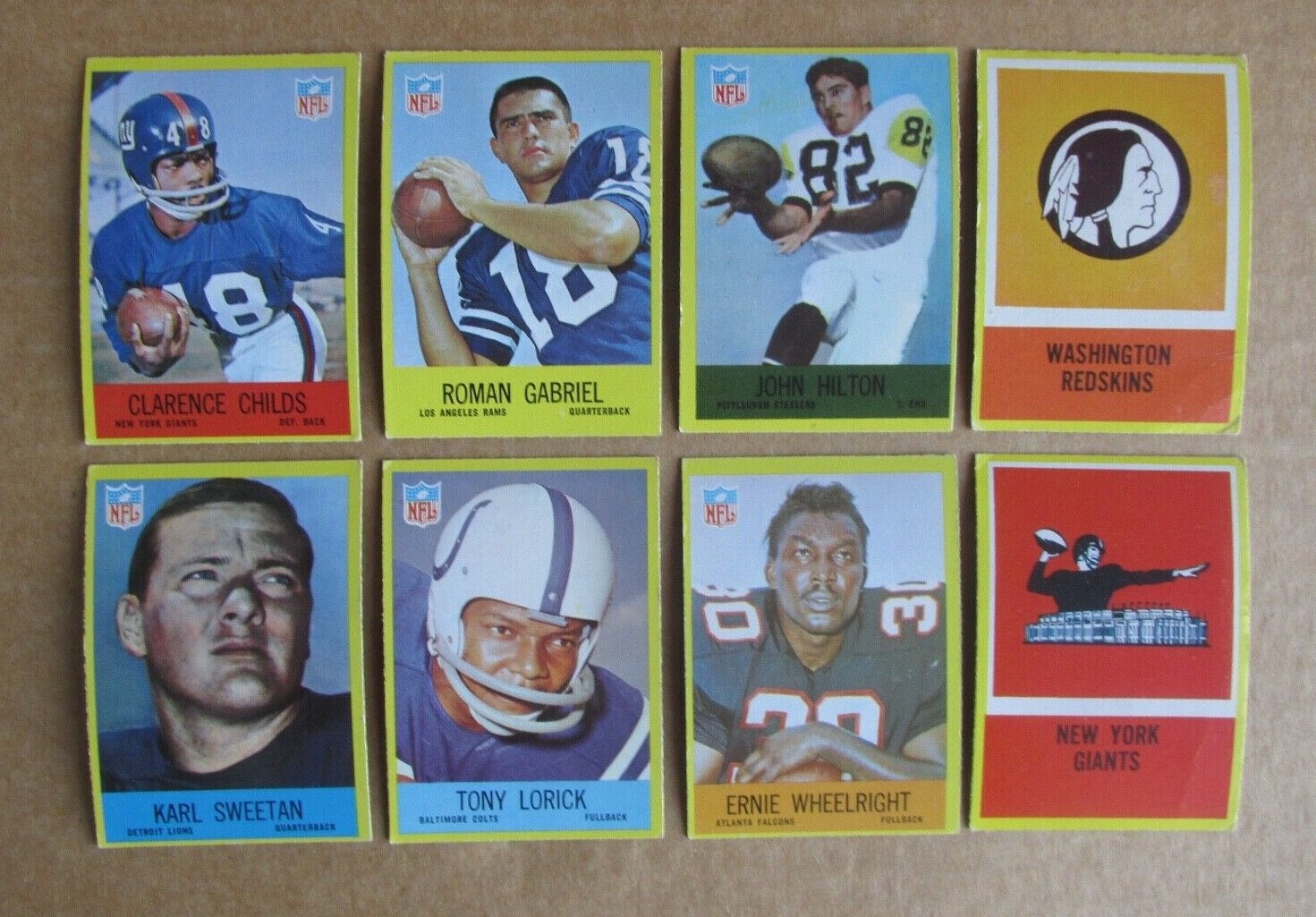 1967 PHILADELPHIA FOOTBALL CARD SINGLES COMPLETE YOUR SET U-PICK UPDATED 6/21