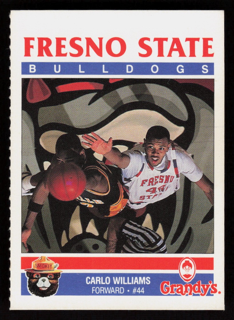 Carlo Williams 1990-91 Fresno State Bulldogs Smokey #NNO Fresno State
