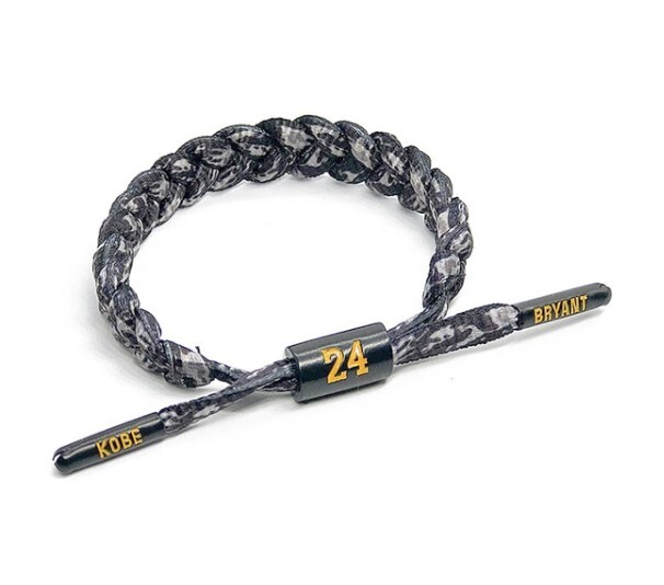 1PC Kobe Bryant Black Mamba Braided Bracelet Wristband Adjustable Dark Gray
