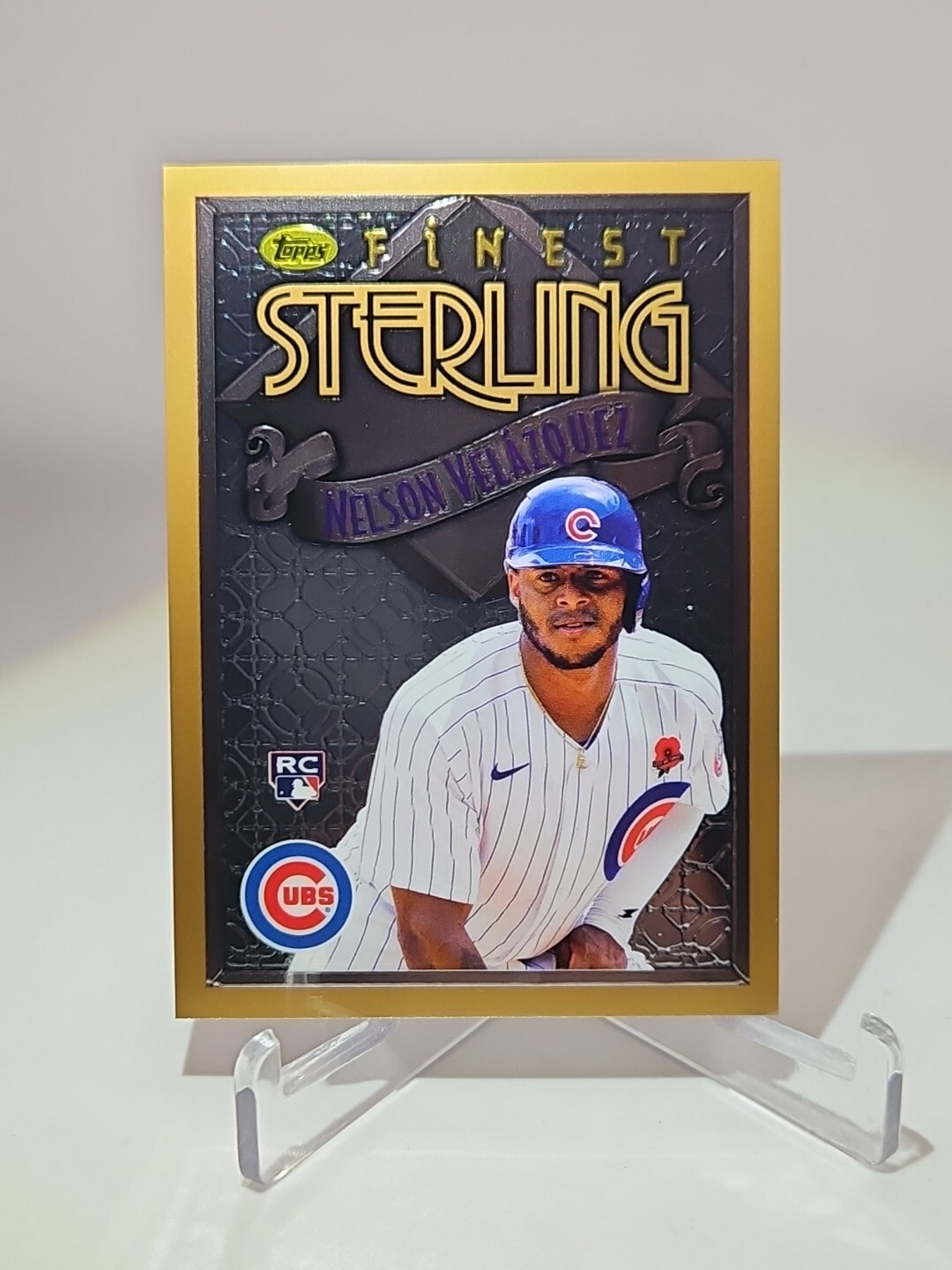 2023 Topps Finest Sterling #42 Nelson Velasquez RC Chicago Cubs MLB Rookie Card