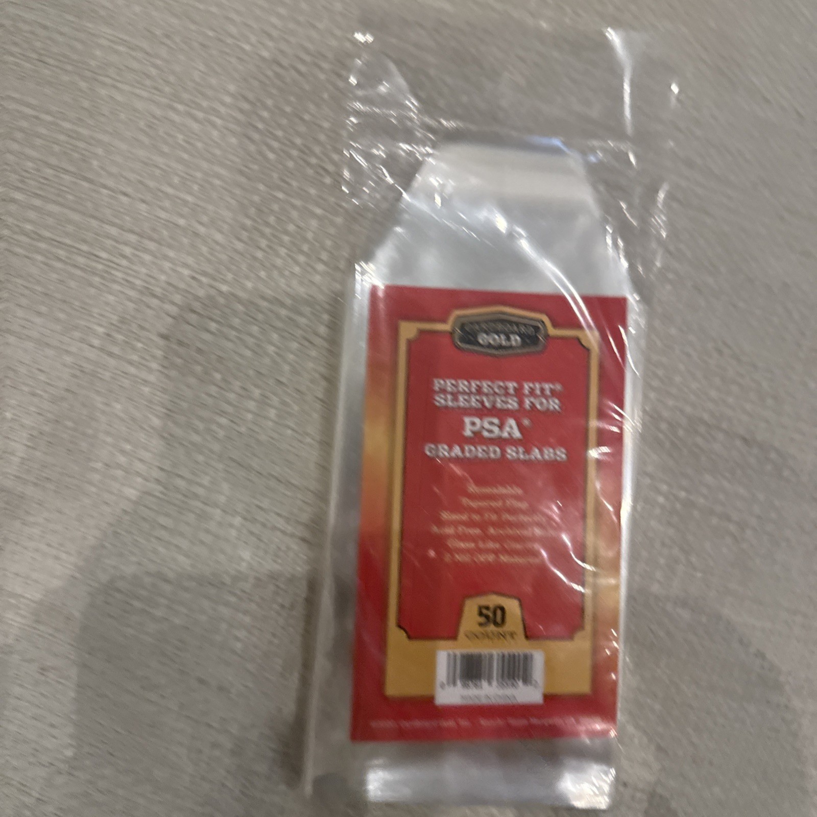 Cardboard Gold 35540 Perfect Fit Graded Card Sleeves – Clear (50 Count)