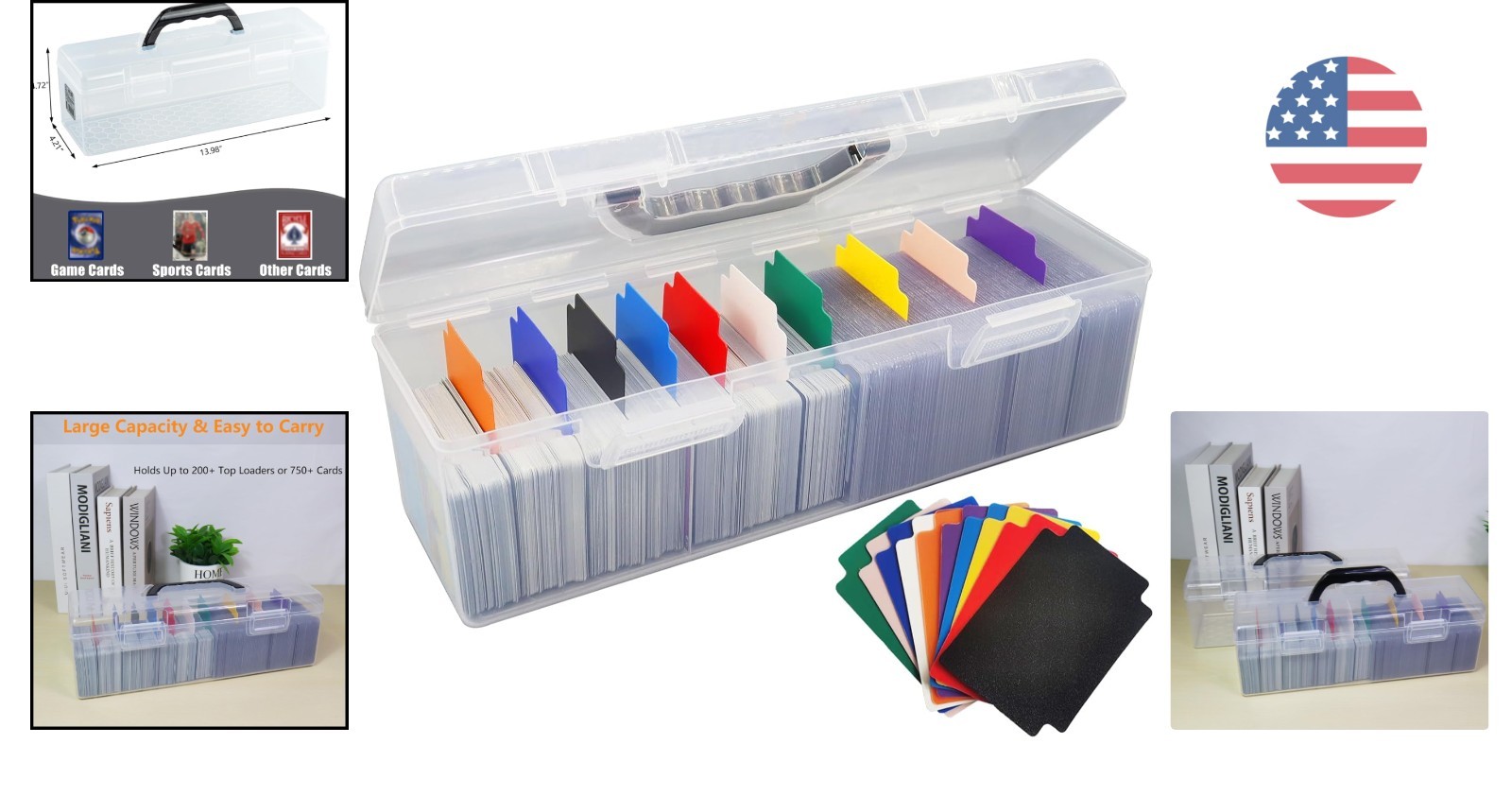 Large Capacity Card Holder, Waterproof with Buckle Closure for Safe Storage