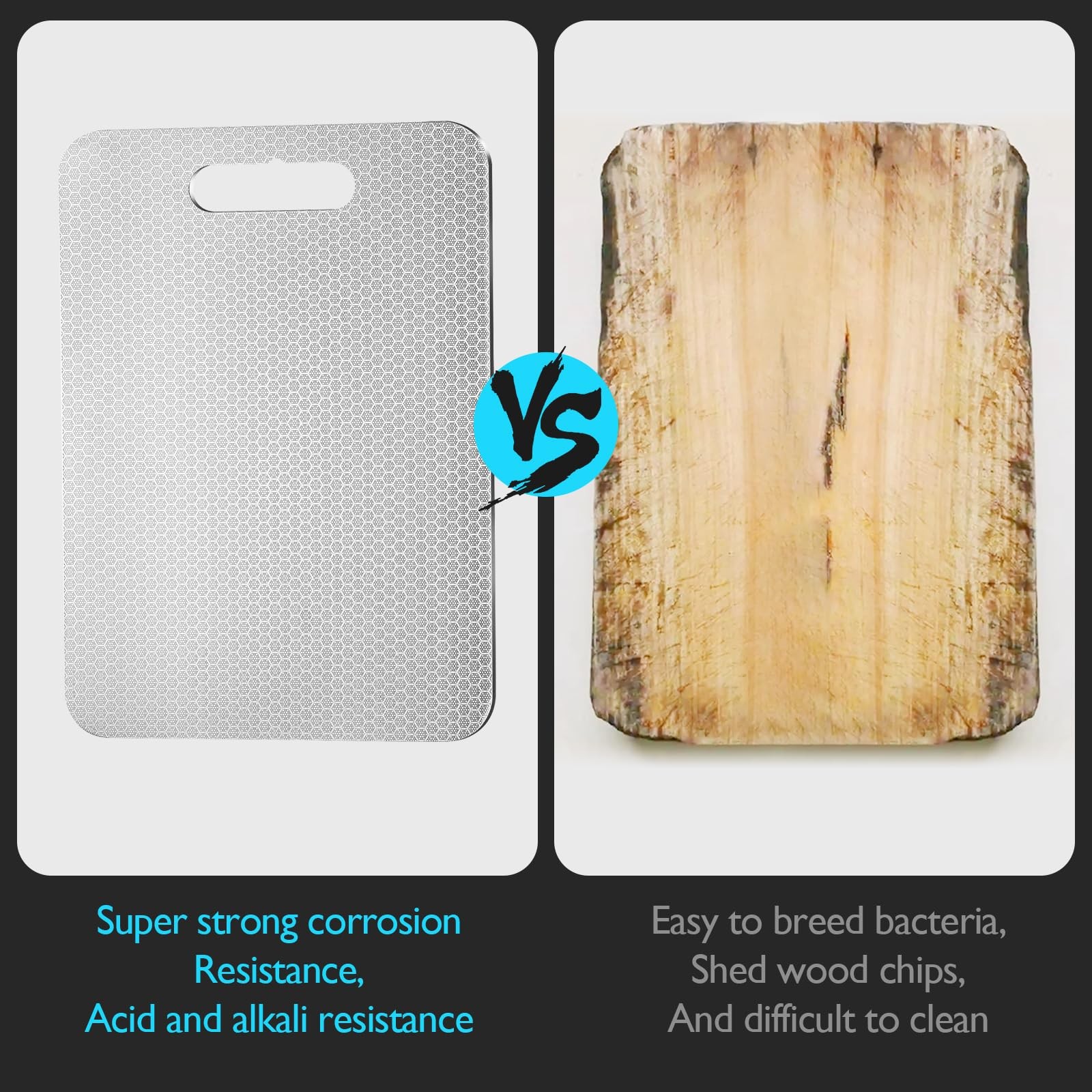 Titanium Cutting Board, 2 Pack 13.38X9.05In, 11.41X7.87In