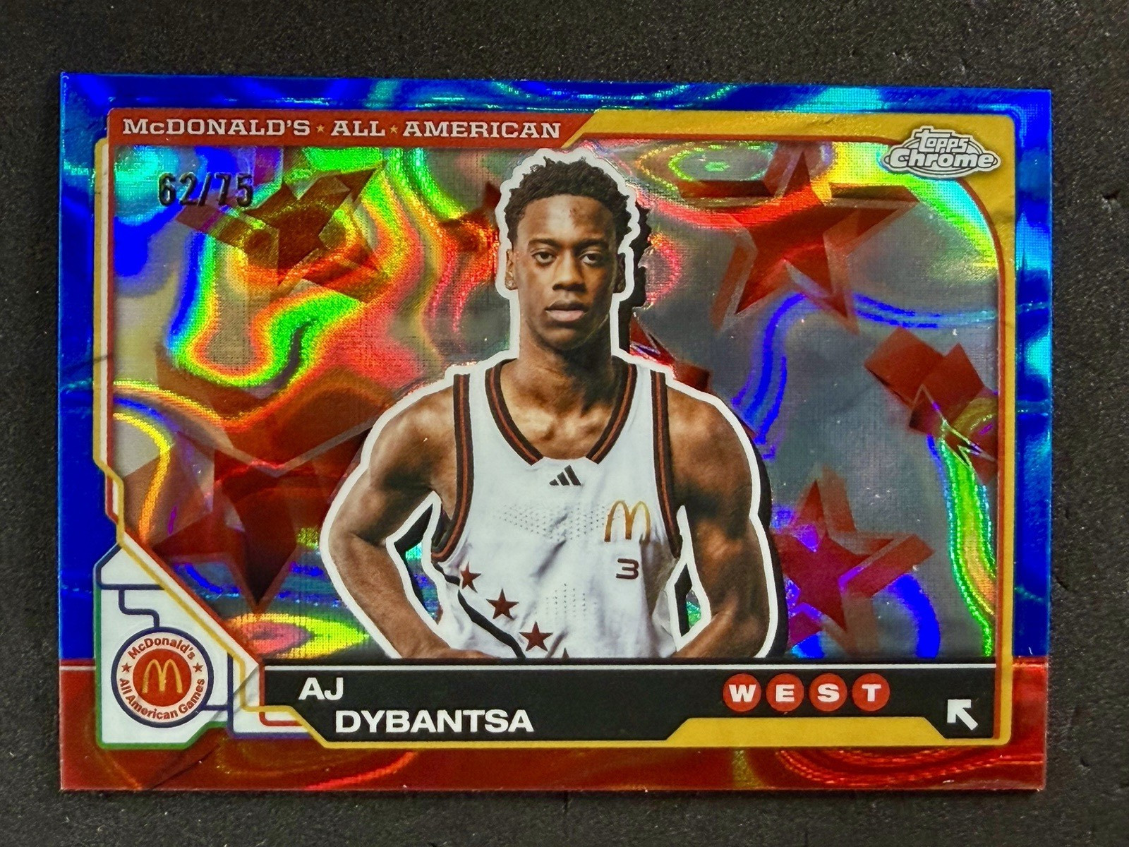 2025 Topps Chrome McDonald’s All-American AJ Dybantsa BLUE LAVA /75 RC Rookie