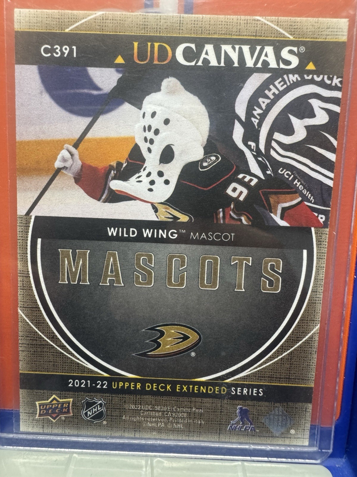 Upper Deck 2021-22 Extended Series UD Canvas Mascots Wild Wing Ducks #C391