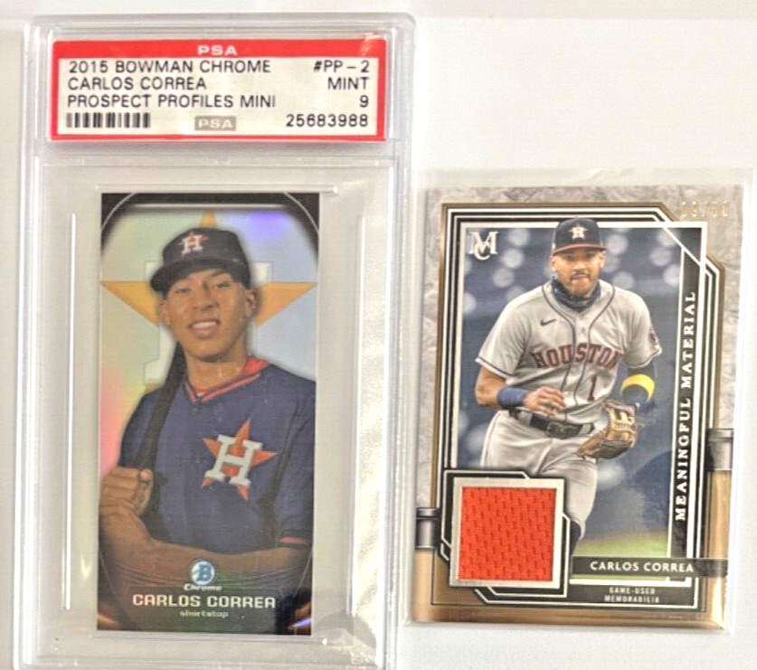 2015 Bowman Chrome Carlos Correa #PP-2 Prospect Profiles Mini RC PSA 9