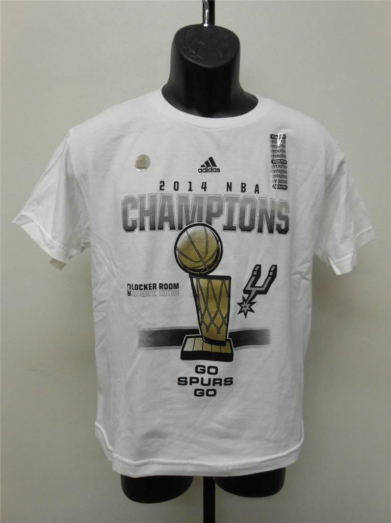 NEW San Antonio Spurs YOUTH L Large 14/16 2014 Locker Room Championship Shirt
