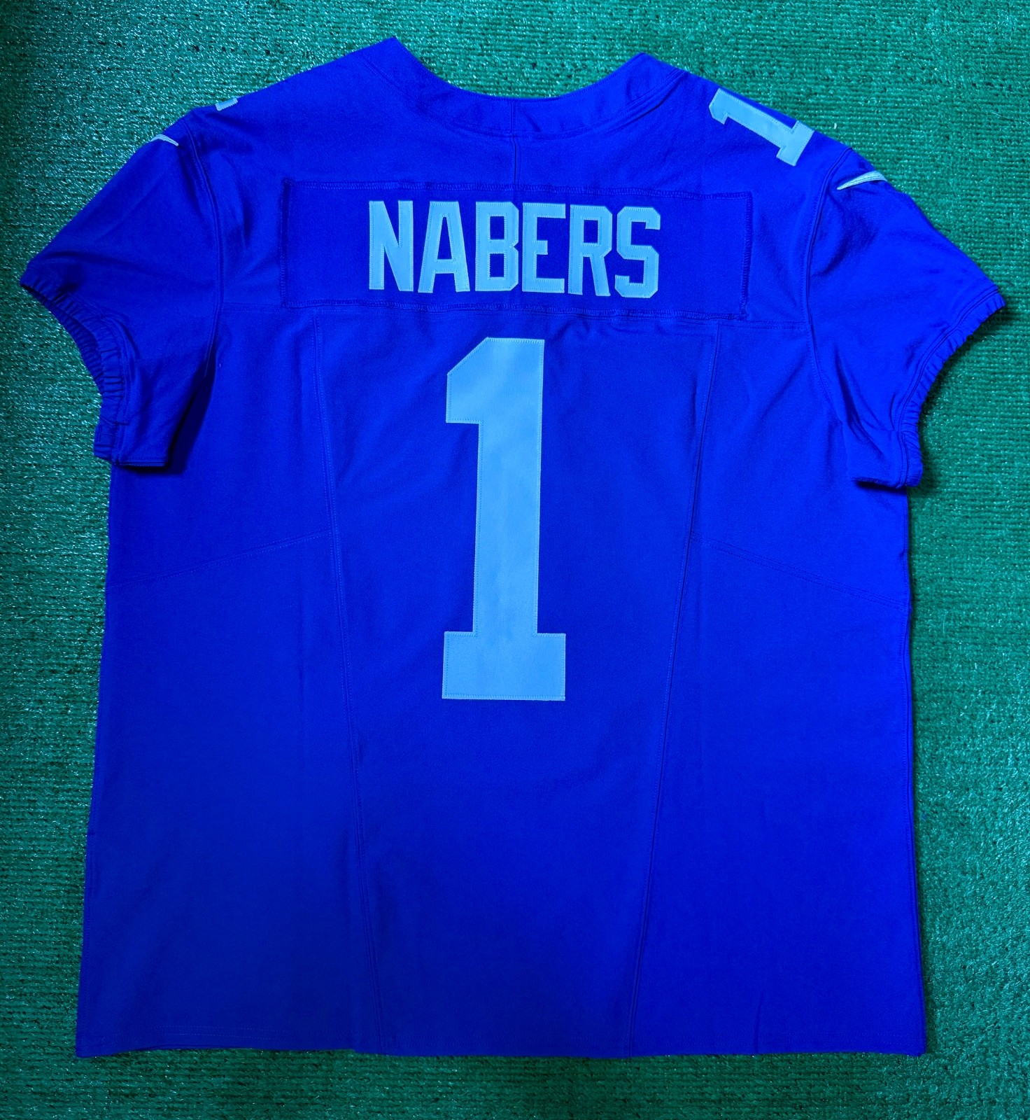 Authentic Malik Nabers New York Giants Nike Vapor FUSE Elite Jersey Size 48/XL
