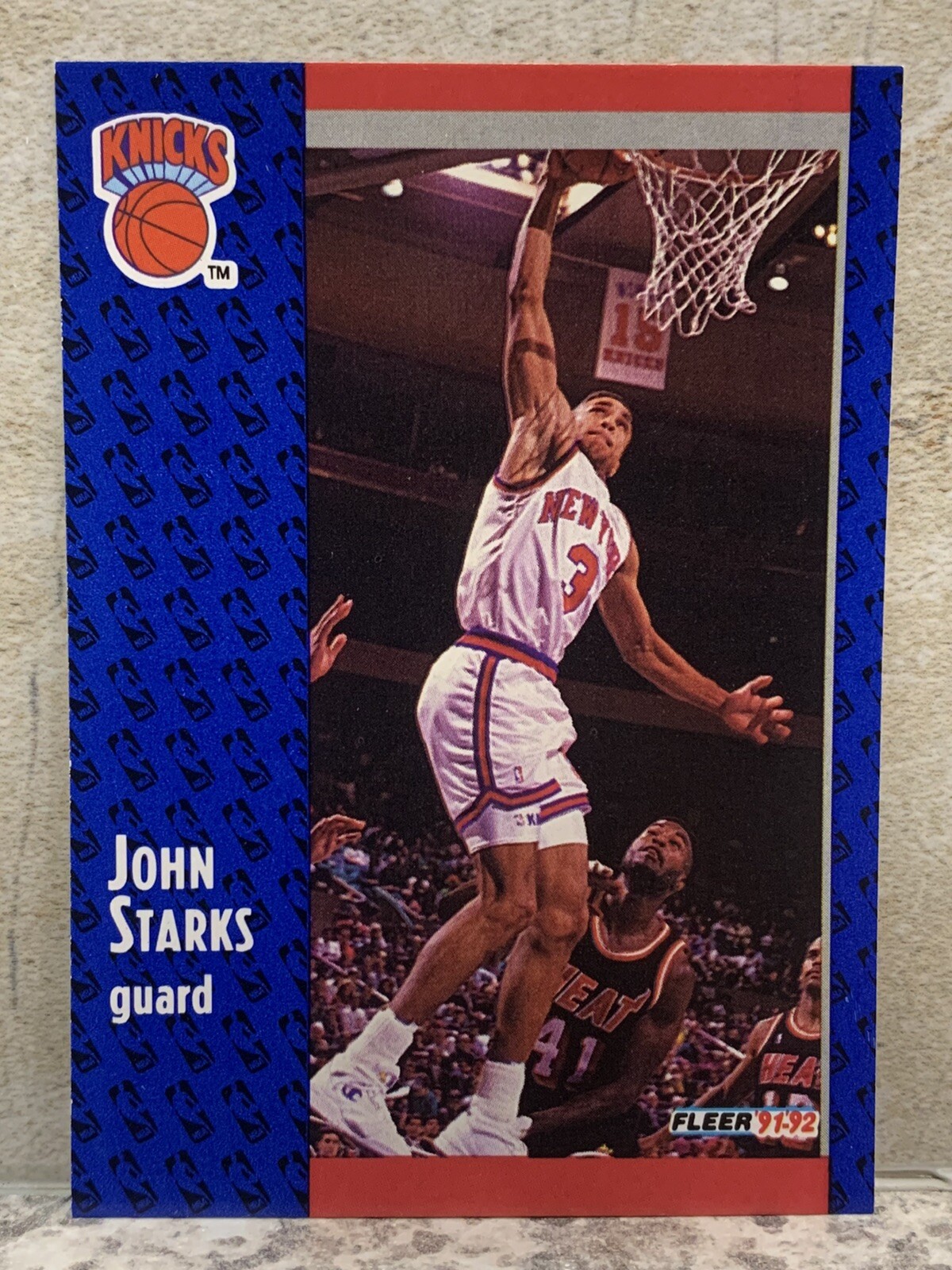 1991-92 Fleer John Starks RC #330 New York Knicks NBA Basketball (NM-MT)