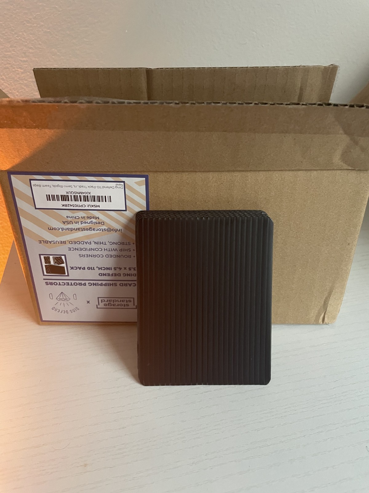 Ding Defend 110-Pack Trading Card Protector Shipping – 3.5 X 4.5 Inch Black Hobb