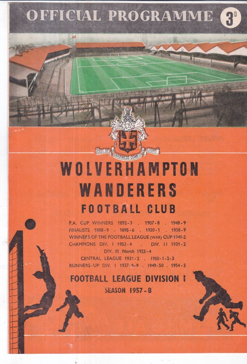 1957 1958 . Wolverhampton Wanderers v PORTSMOUTH