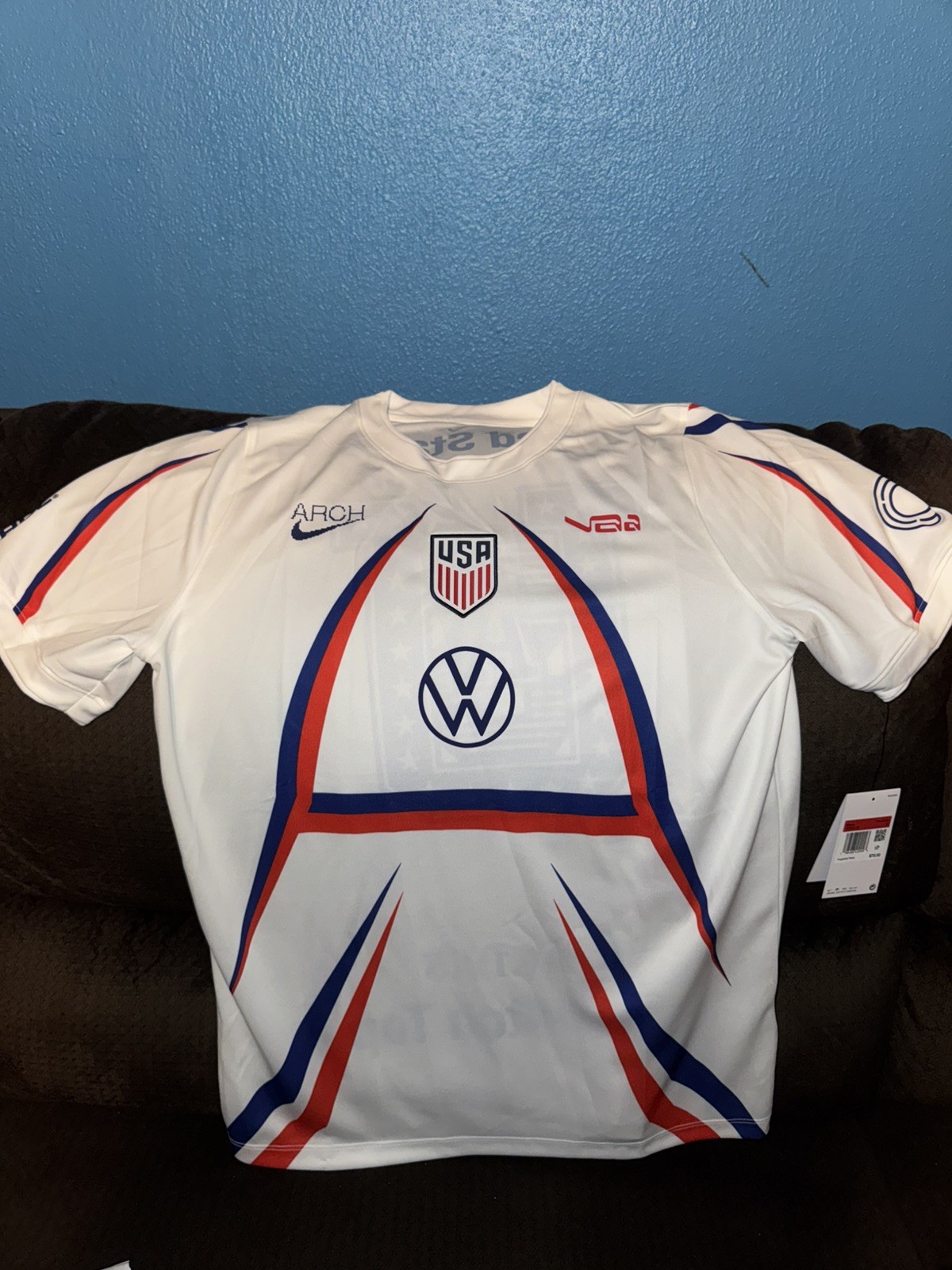 USA USMNT x Virgil VAA Nike 2026 Dri-Fit Pre-Match Top White Men’s Soccer Jersey