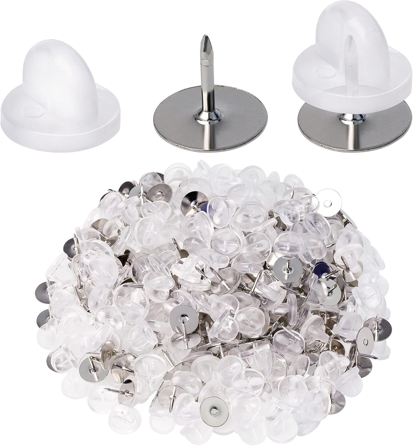 Secure 400pcs Butterfly Clutch Pin Backs & Tie Tacks for Jewelry Making