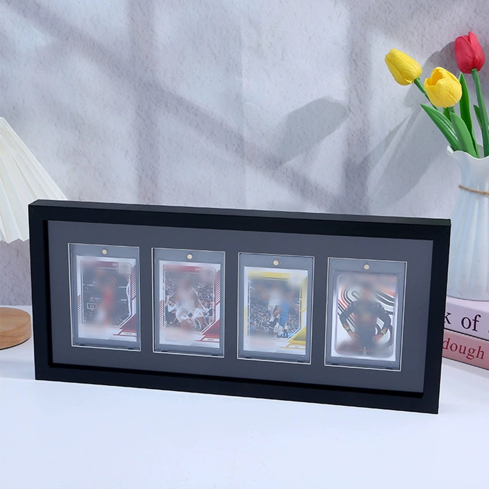 US Wall Mount Trading Card Display Frame 35pt UV Protection Magnetic Card Holder
