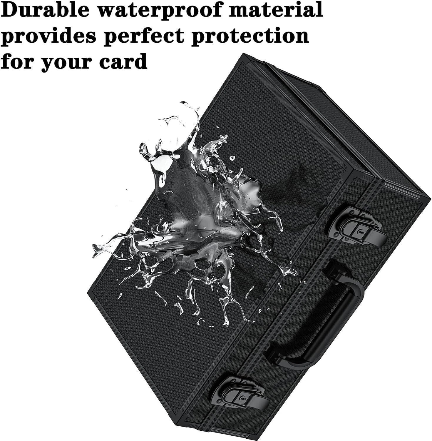 600+ Toploader Hard Case For 3”x4” 35pt Sports Card Storage Box Holds Black