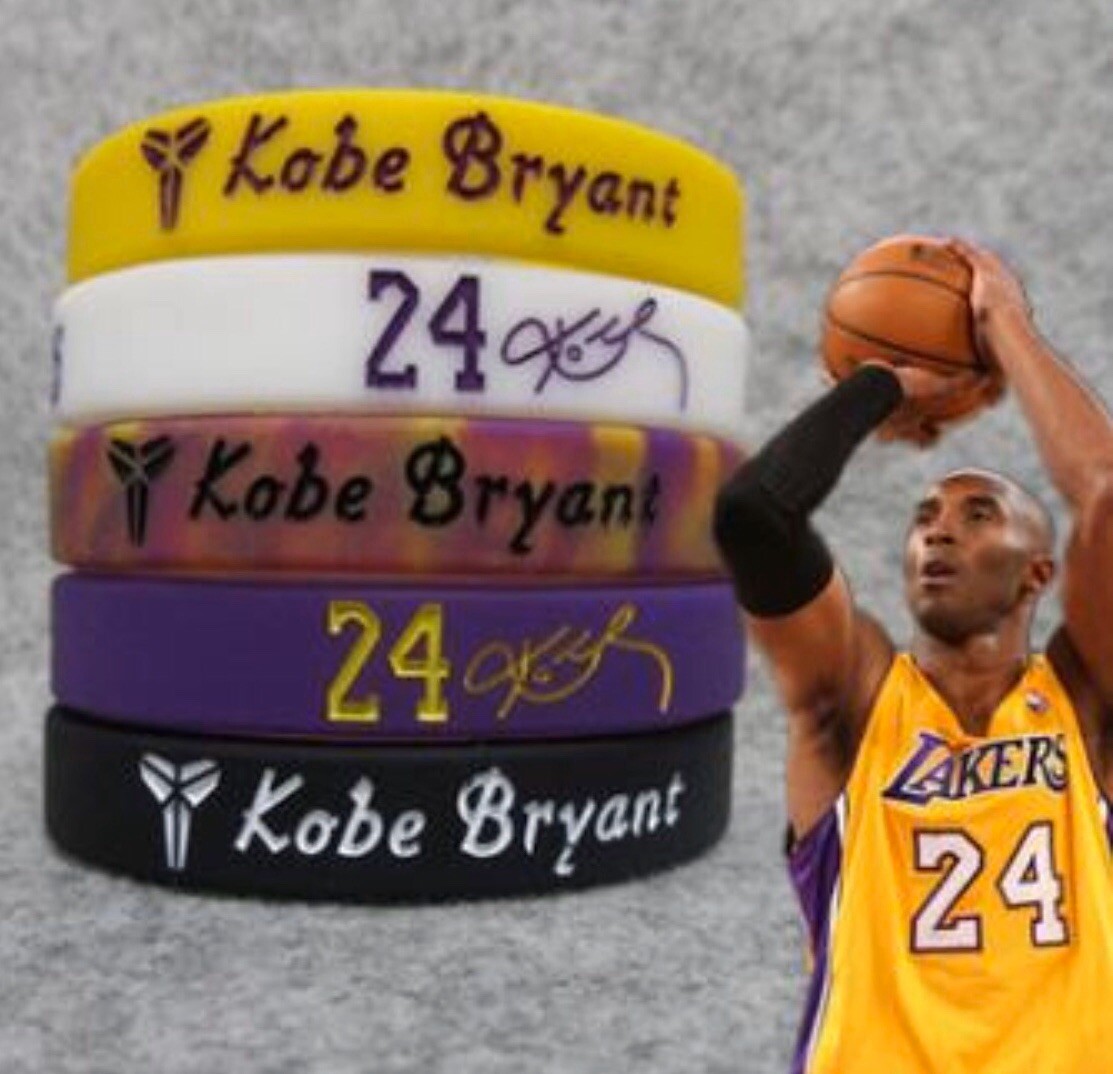 Kobe Bryant Silicone Wristband Bracelet 4 To Choose From US SELLER Free Shipping