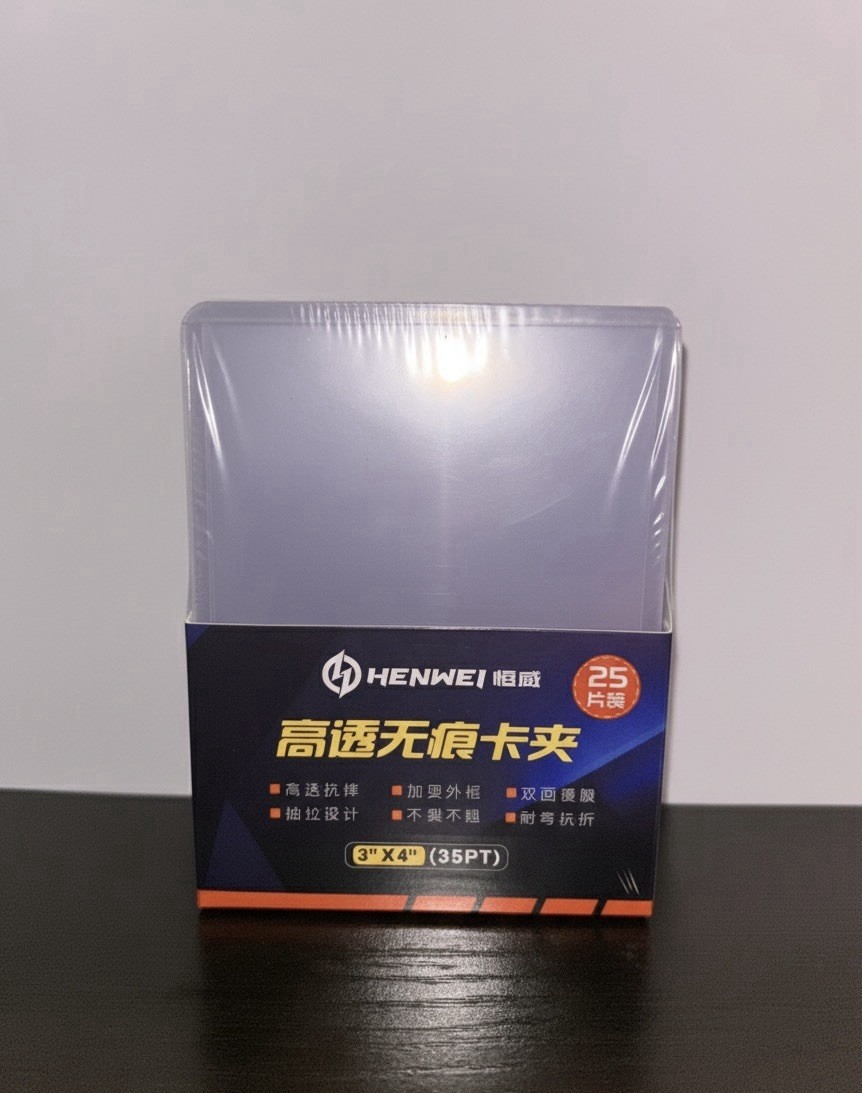 25 Pack 3”x4” 35PT Rigid Topload Card Holders For Pokémon, Sports, TCG-HENWEI