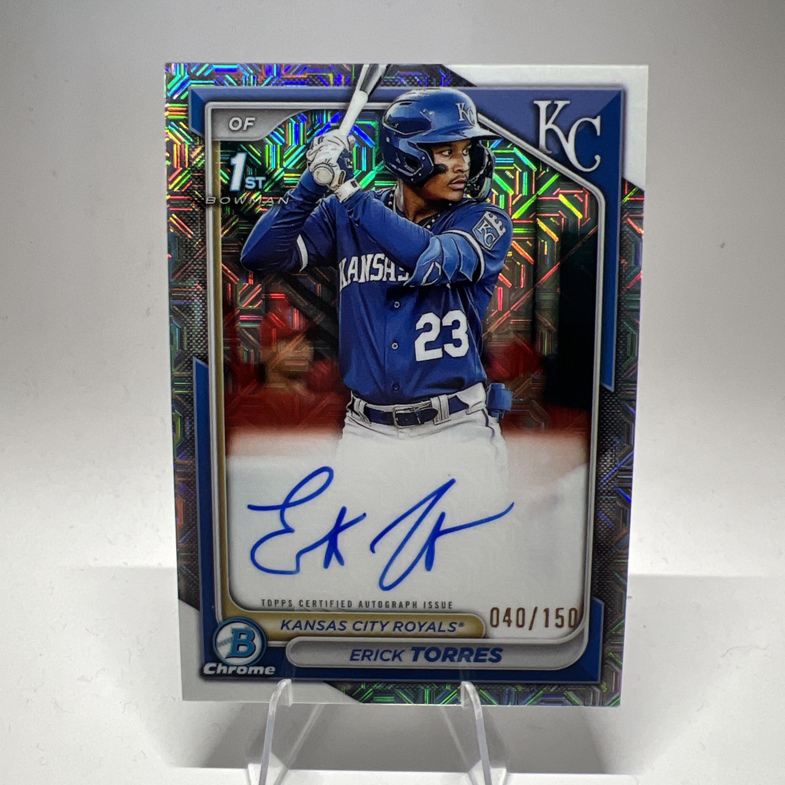 2024 Bowman 1st Chrome Auto Erick Torres #CPA-ET HTA Choice Refractor /150