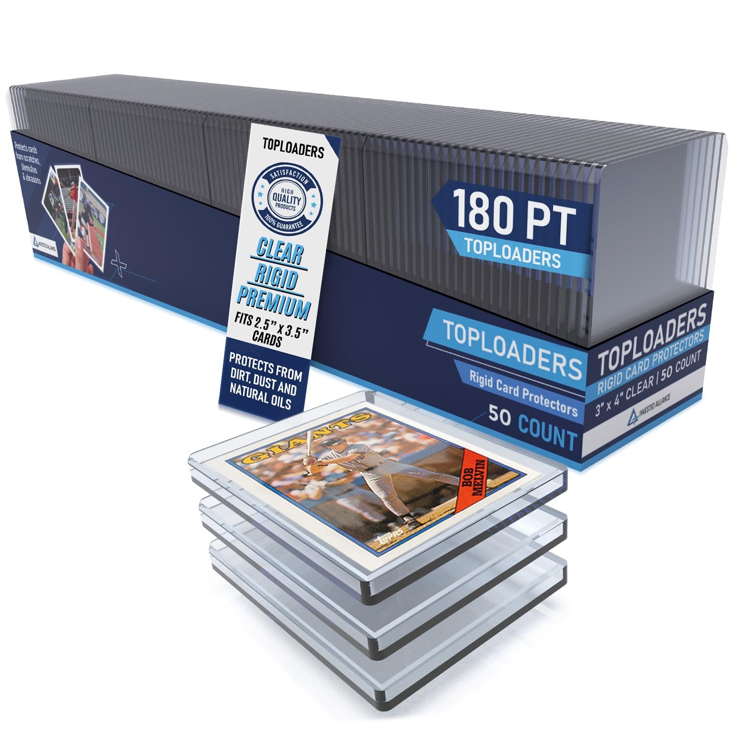 Premium Seamless 20PT – 360PT Thick Top Loaders for Cards | Top Loader Card H…