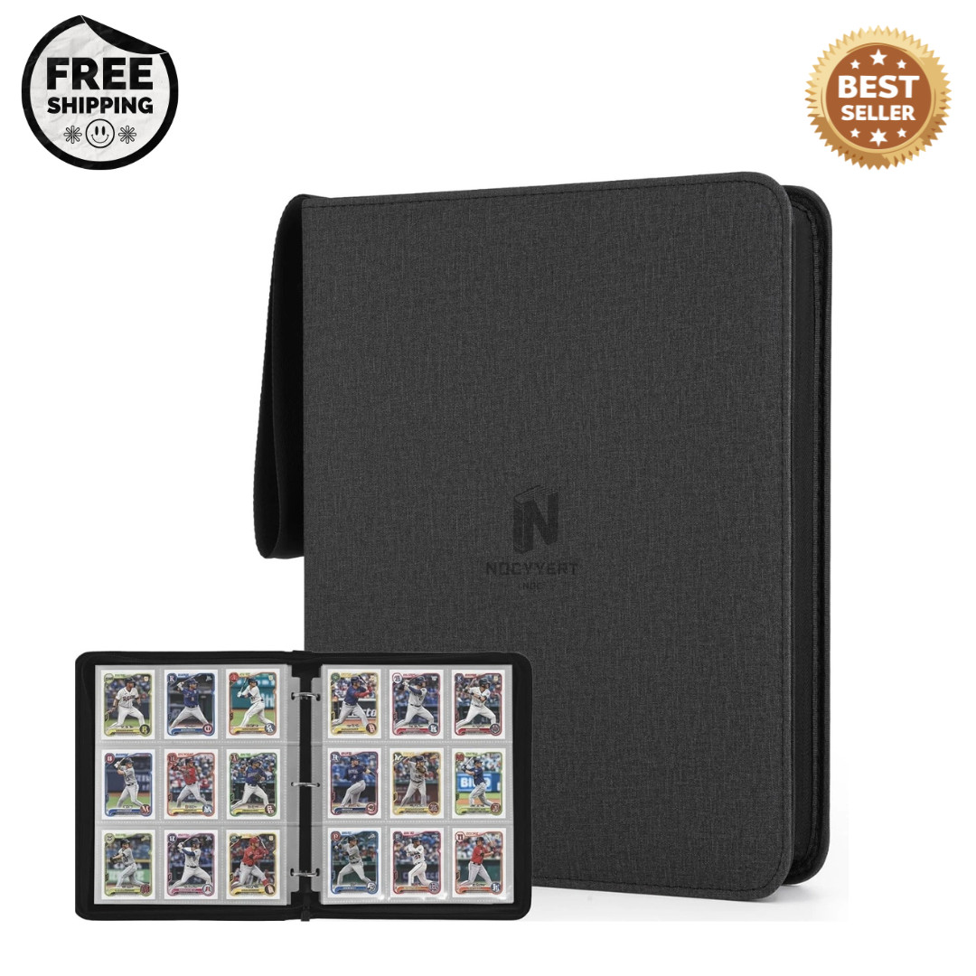 Trading Card Binder, Premium 9 Pocket 720 Double Sided Pocket Collection Binder