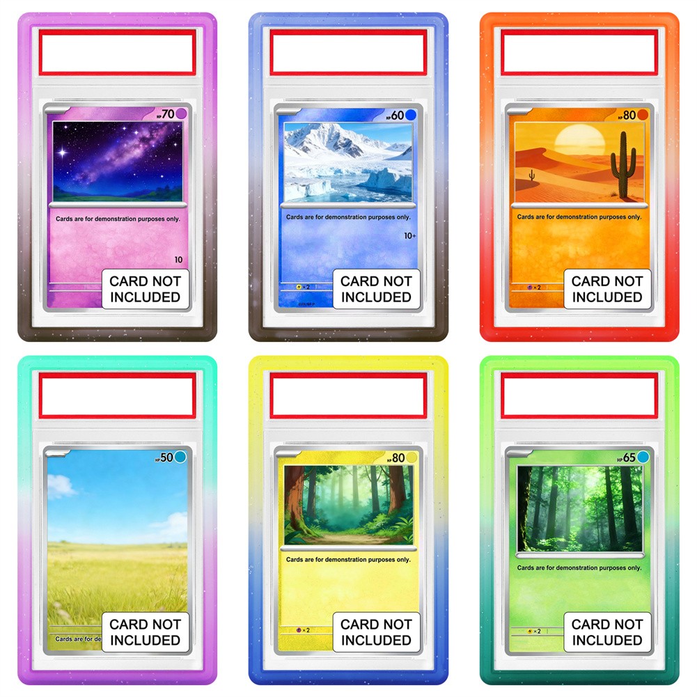 12PACK Gradient Colors For PSA Graded Card Slab TPU Bumper Guard Protector