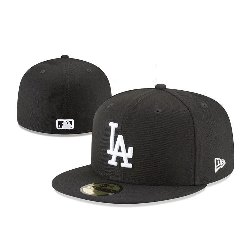 Los Angeles Dodgers Hat Fitted LA 59FIFTY Solid Color Series Basic Stitched Cap