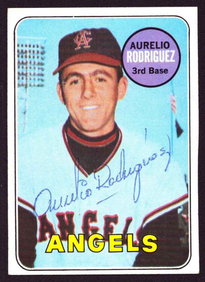AURELIO RODRIGUEZ 1969 Topps #653 AUTOGRAPH RC Auto Signed ANGELS Tigers d.2000