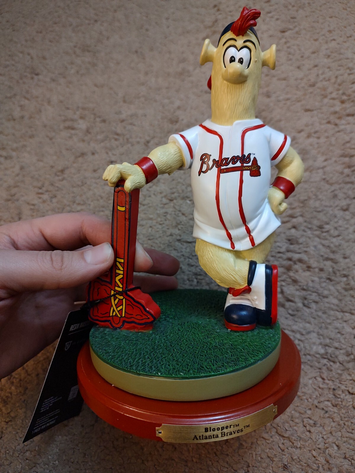 MLB Atlanta Braves Blooper Mascot 8″ Resin Figurine Official *RARE AND NEW*