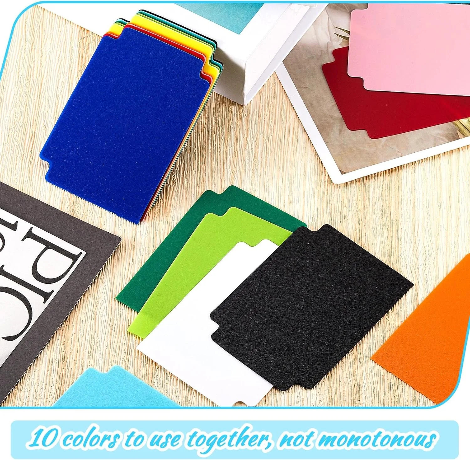 100 Pcs Trading Card Dividers Plastic Card Dividers, Frosted Separator with Tabs
