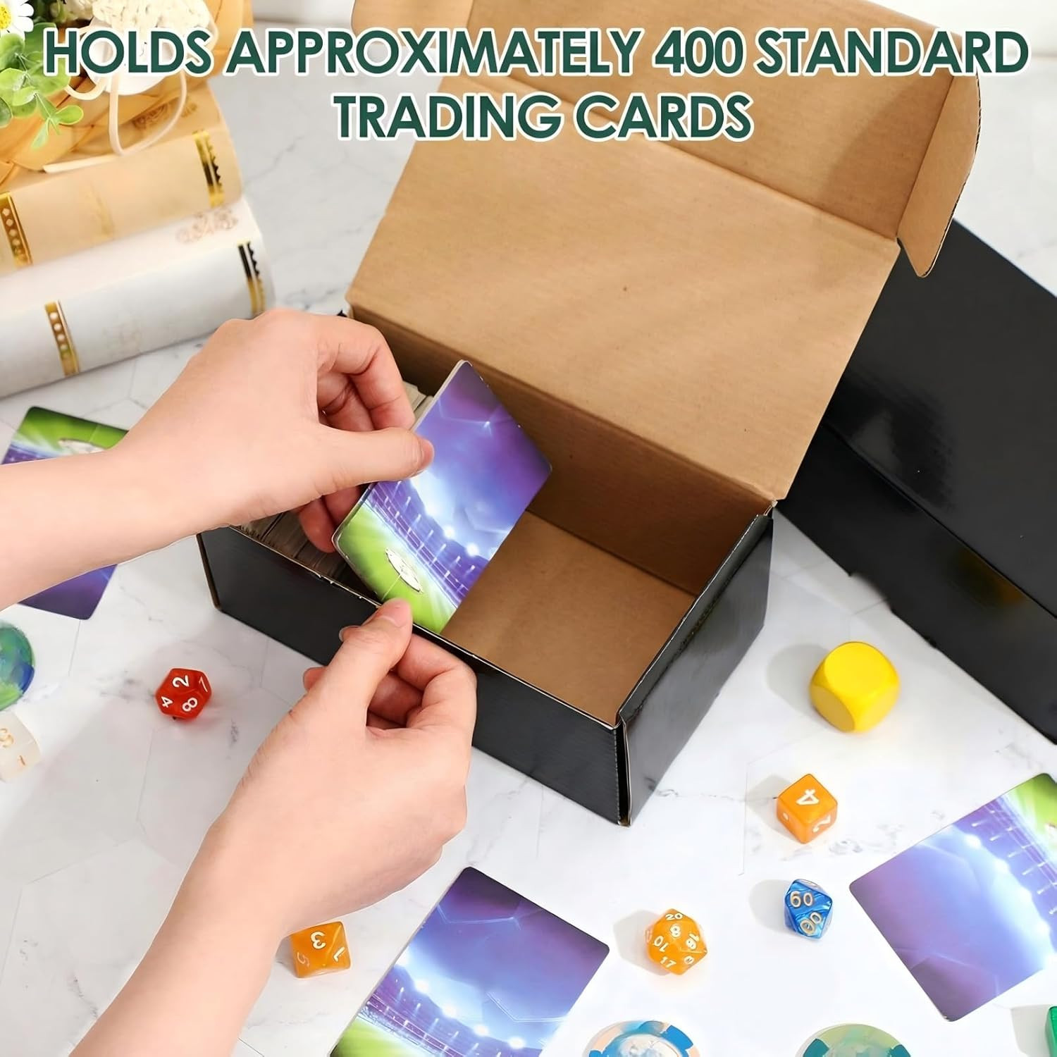 40 Pcs 400 Count Trading Card Storage Box Cardboard Baseball Card Storage Box Co