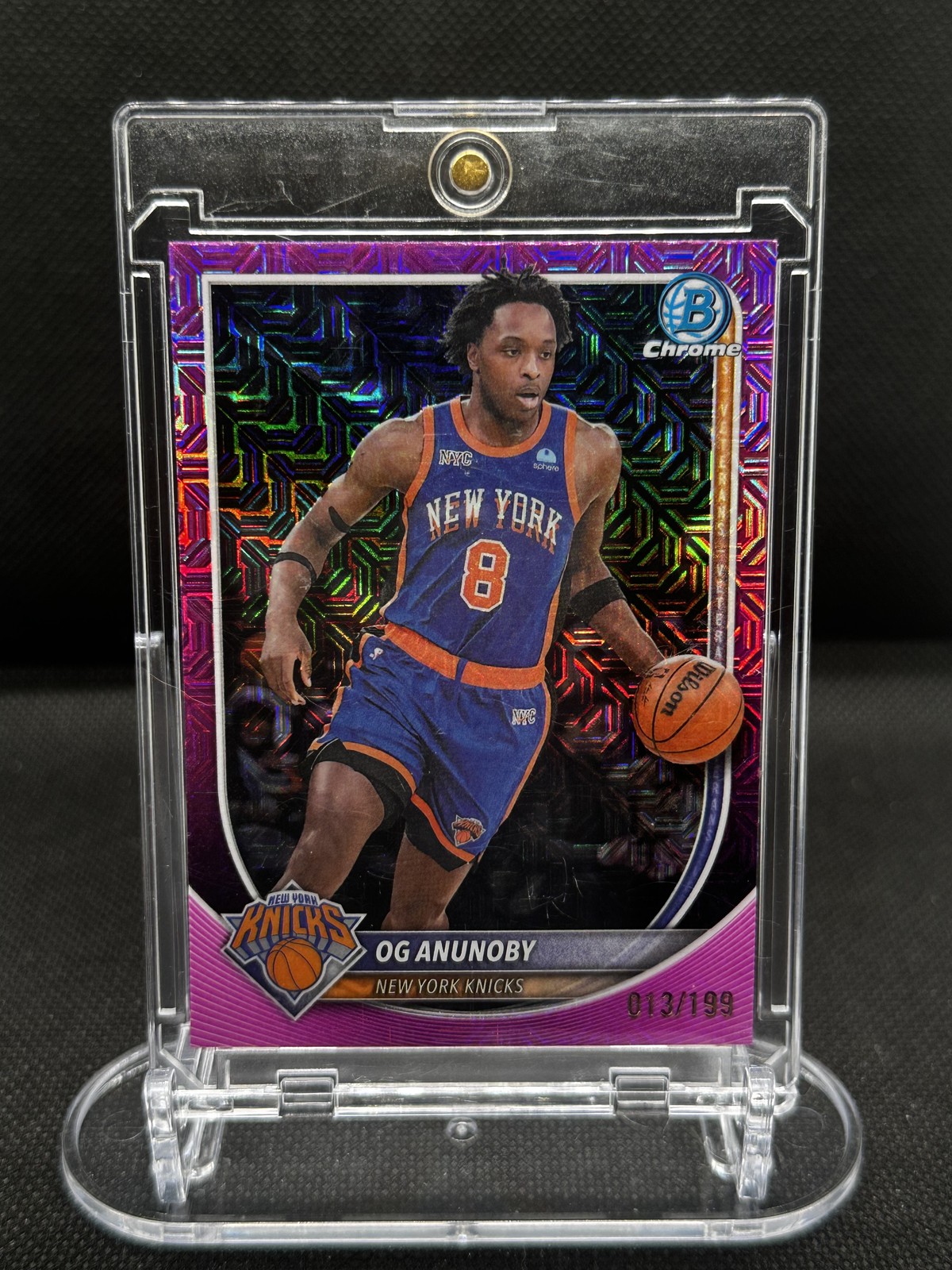 2025-26 Bowman #BCV-63 OG Anunoby Chrome Pink Mojo Refractors #/199