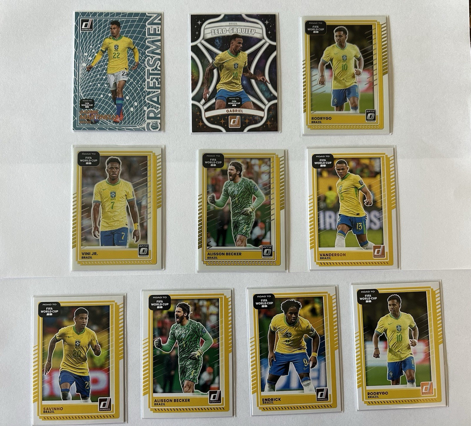 2026 Panini Donruss Road to FIFA World Cup France National Team 10-Card Lot