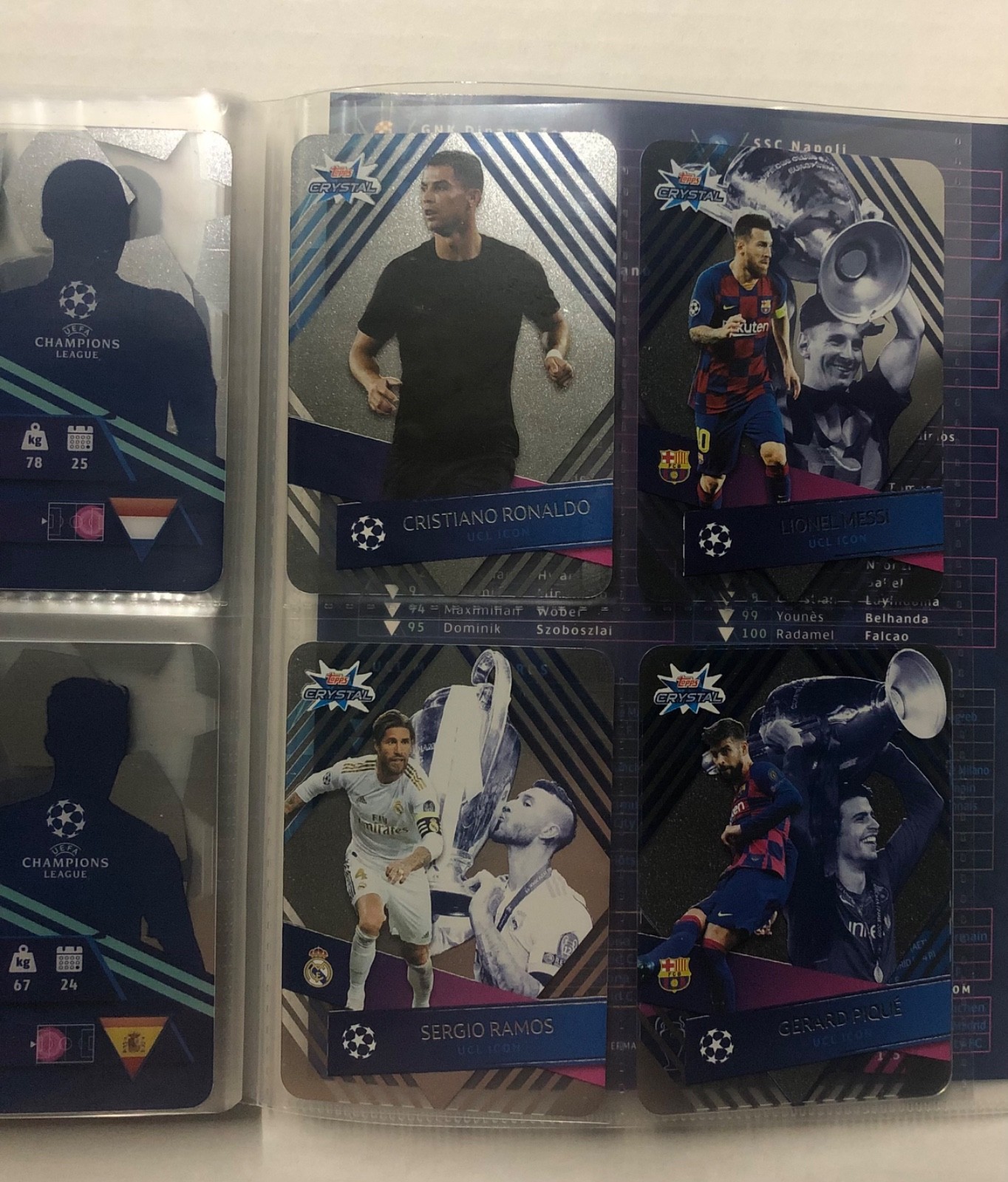 2019-20 Topps Crystal Complete Set Messi, Ronaldo, Mbappe, Haaland Rookie Card