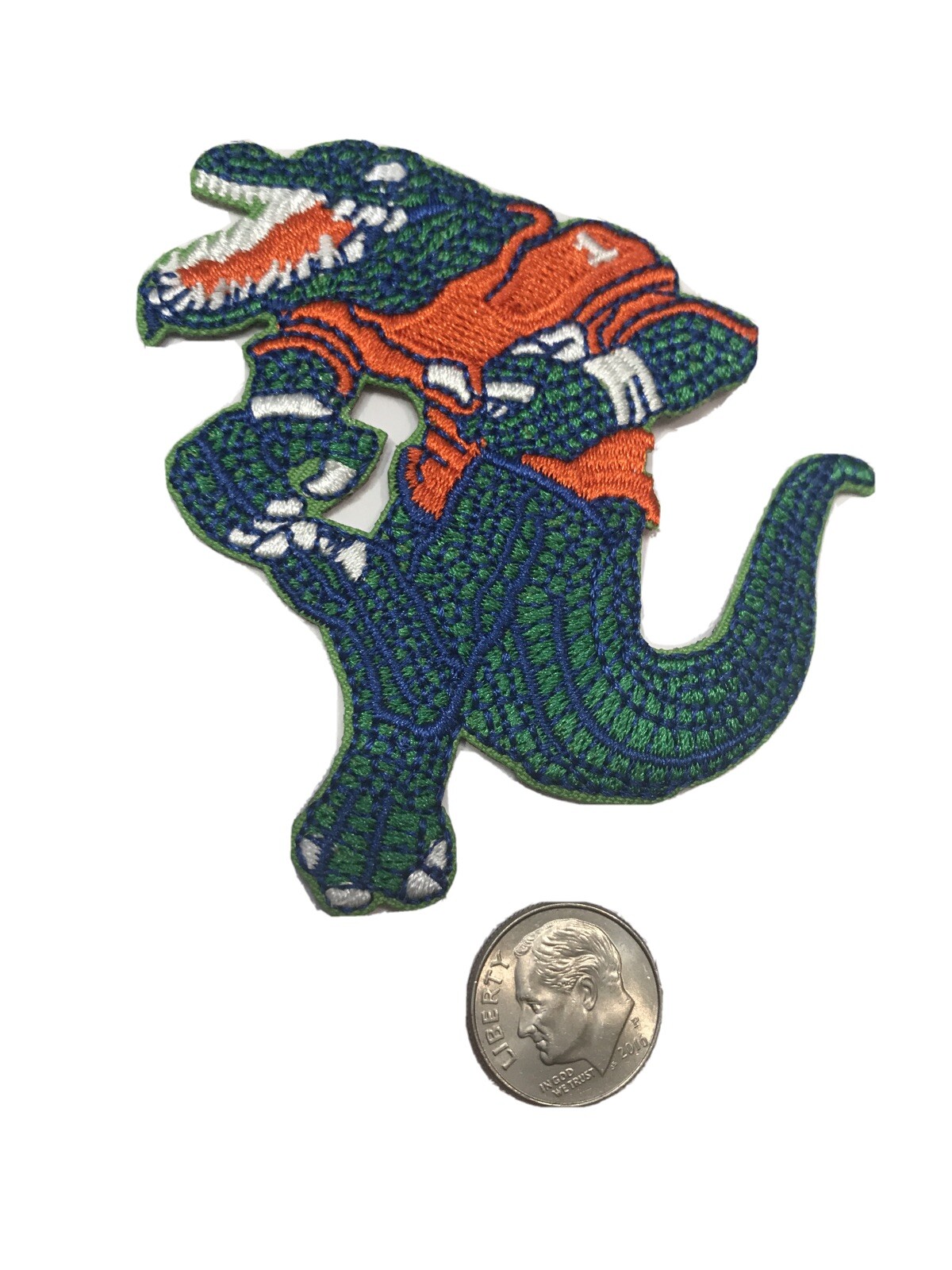 UF Florida Gators Vintage Embroidered Iron On Patch 3” X 2.75” NICE QUALITY