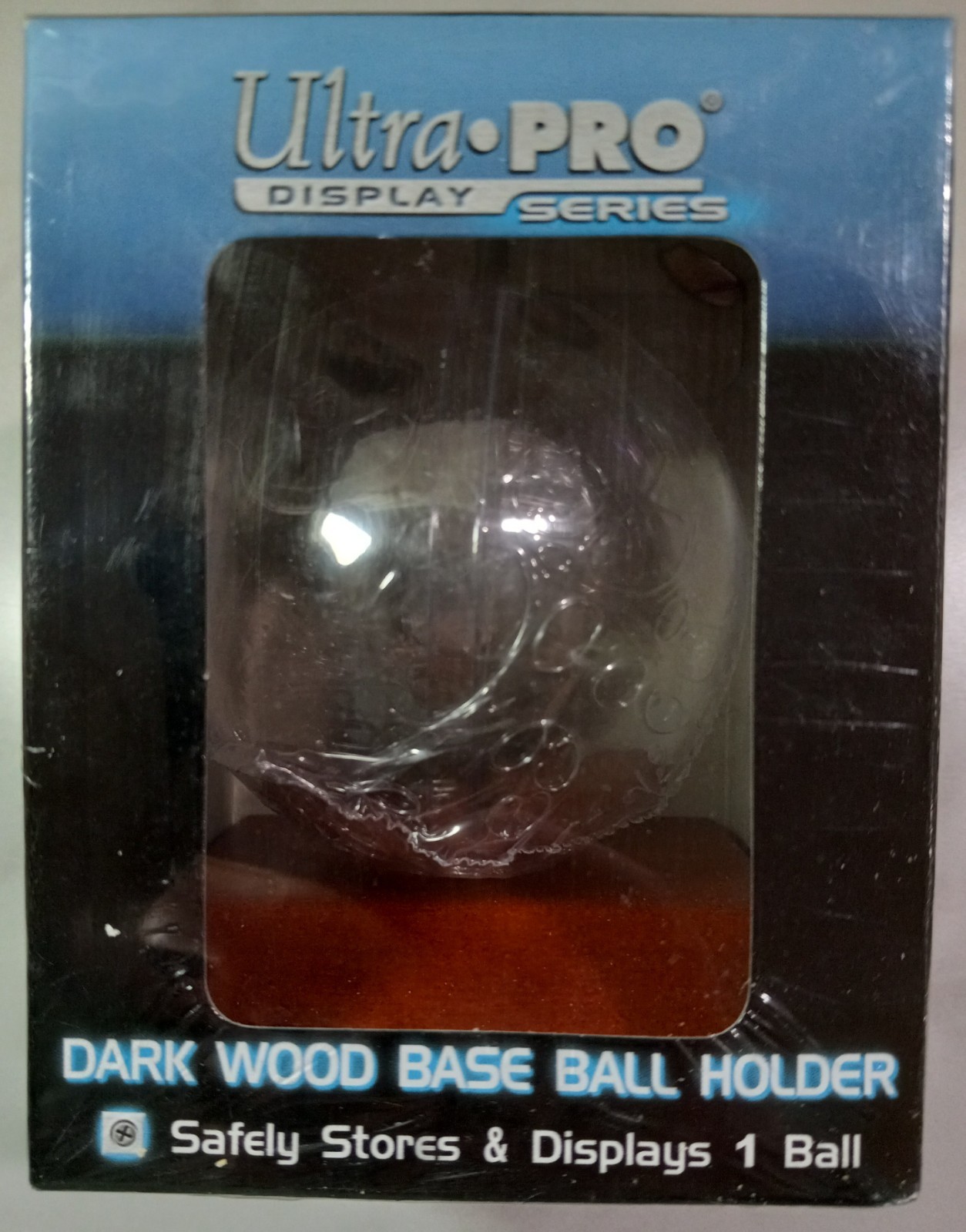 Ultra Pro Display Series Dark Wood Base Display Case Baseball Ball Holder NEW