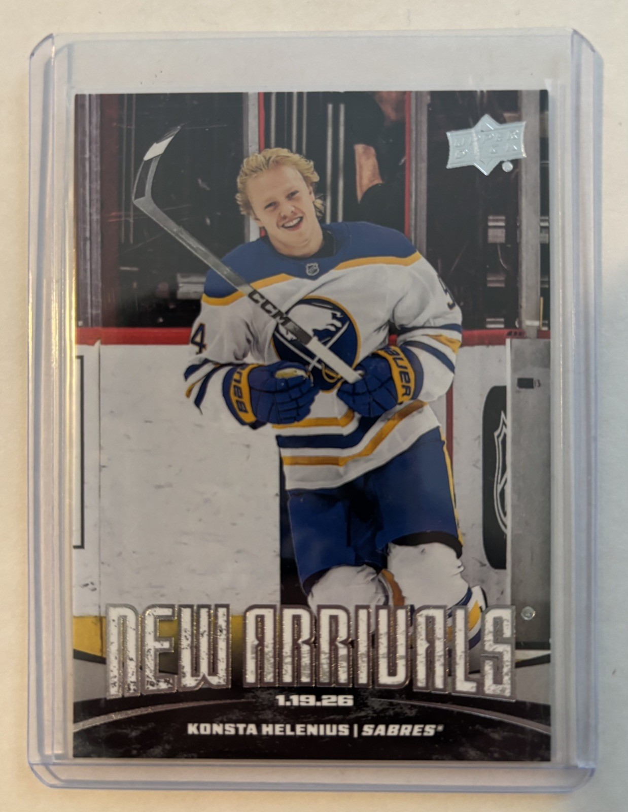 2026 Upper Deck Konsta Helenius New Arrivals Epack Exclusive RC Sabres