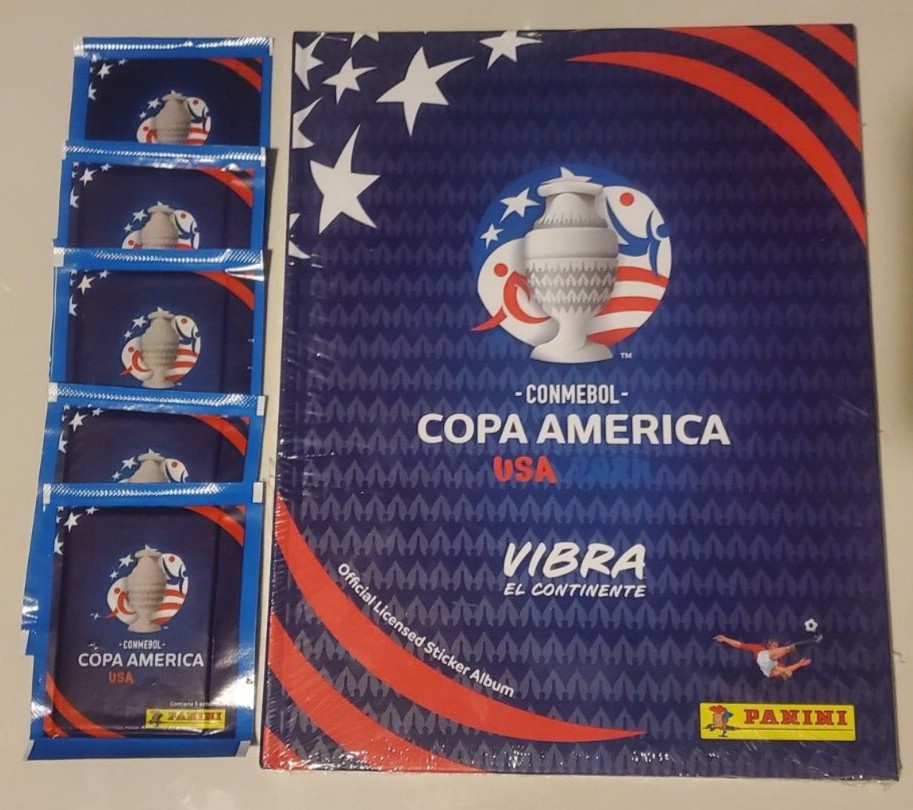 Panini COPA AMERICA 2024 hard cover Album and 5 packets