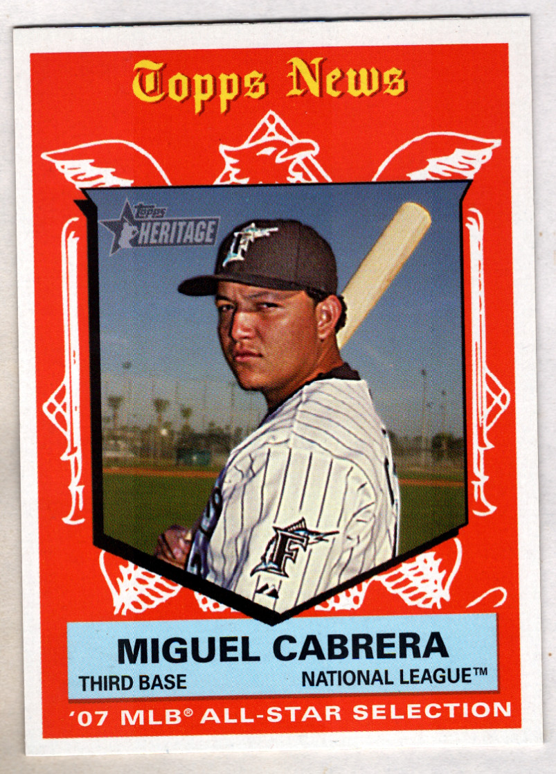 Miguel Cabrera 2008 Topps Heritage SP #485