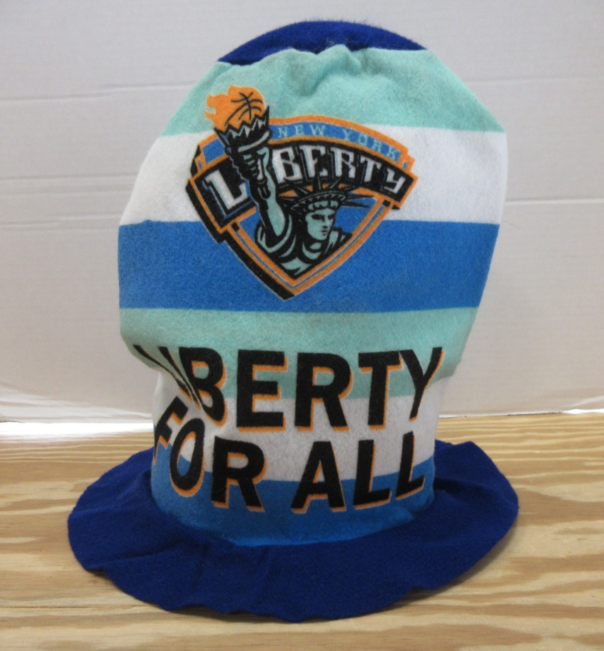 VGT New York Liberty Hat Blue WNBA Fan Giveaway 90s Felt Jester Promo Novelty