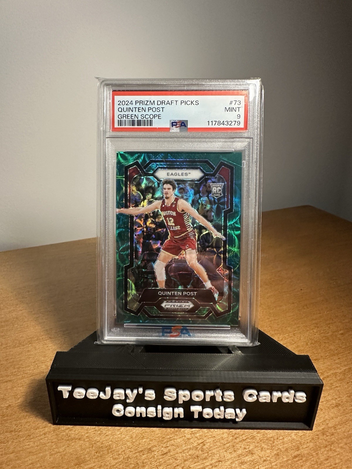 2024 Prizm Draft Picks Quinten Post Green Scope /8 Rookie SSP PSA 9 – 4TG2