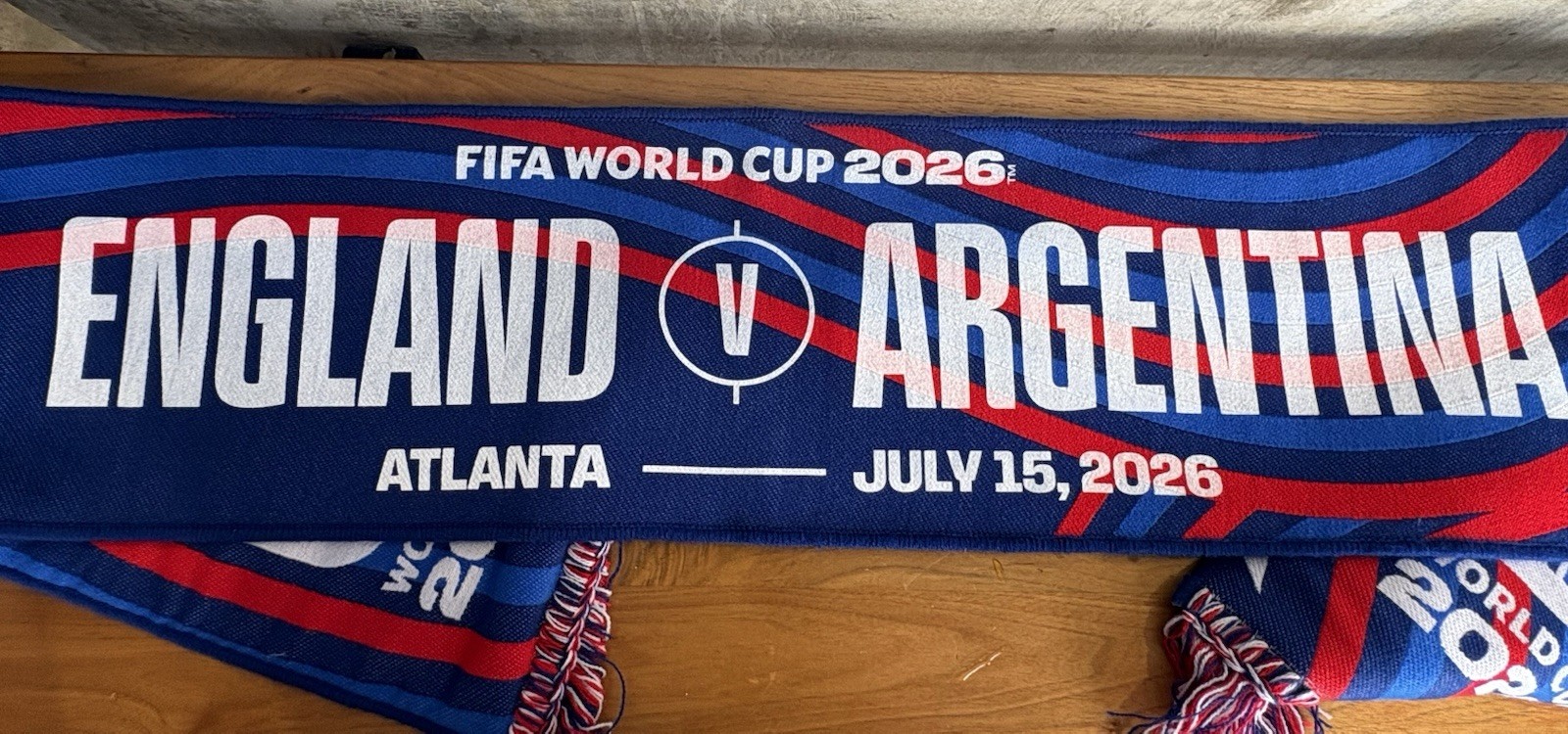 SEMI FINAL World Cup 2026 Matchday Scarf ARGENTINA vs ENGLAND 7/15