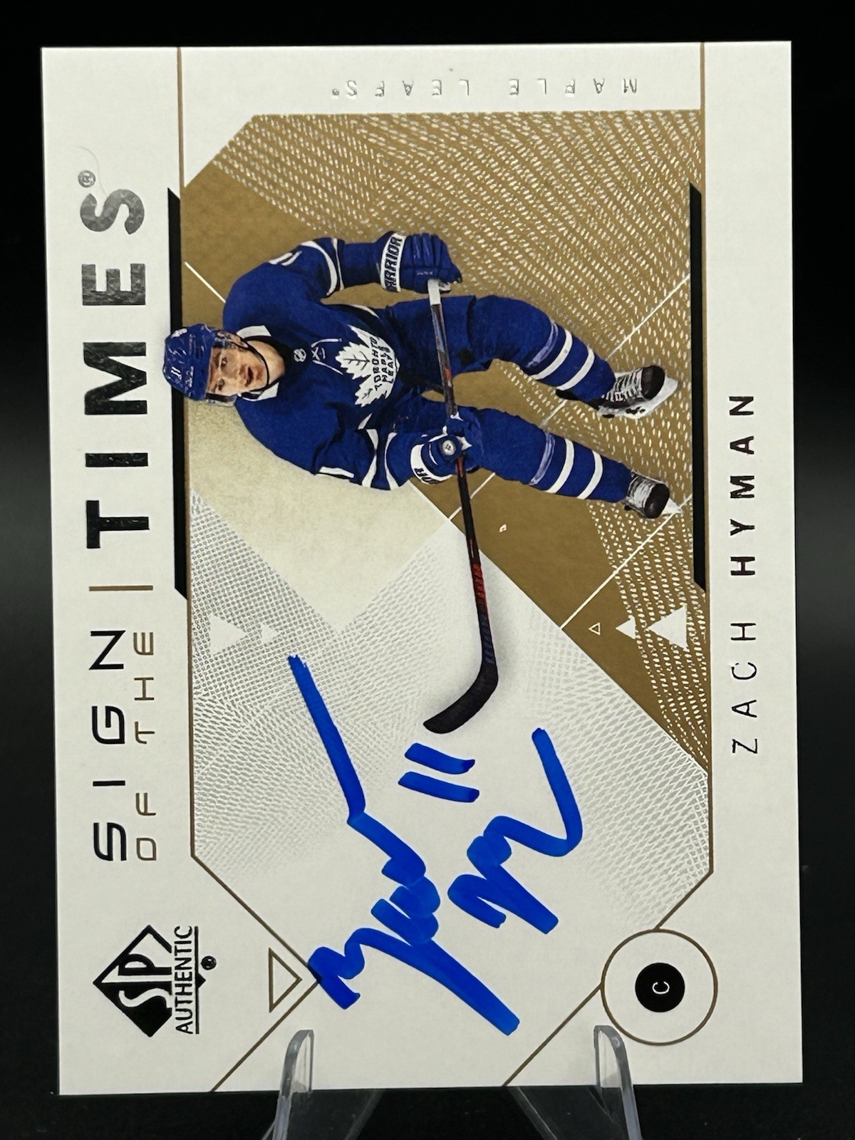 2018-19 SP Authentic Zach Hyman Sign of the Times #SOTT-ZH Maple Leafs H589