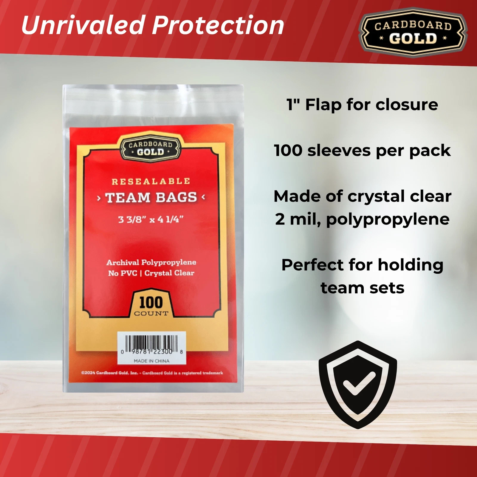 500 (5 Packs) CBG PREMIUM Resealable Ultra Team Bags NEXT GENERATION Pro TB